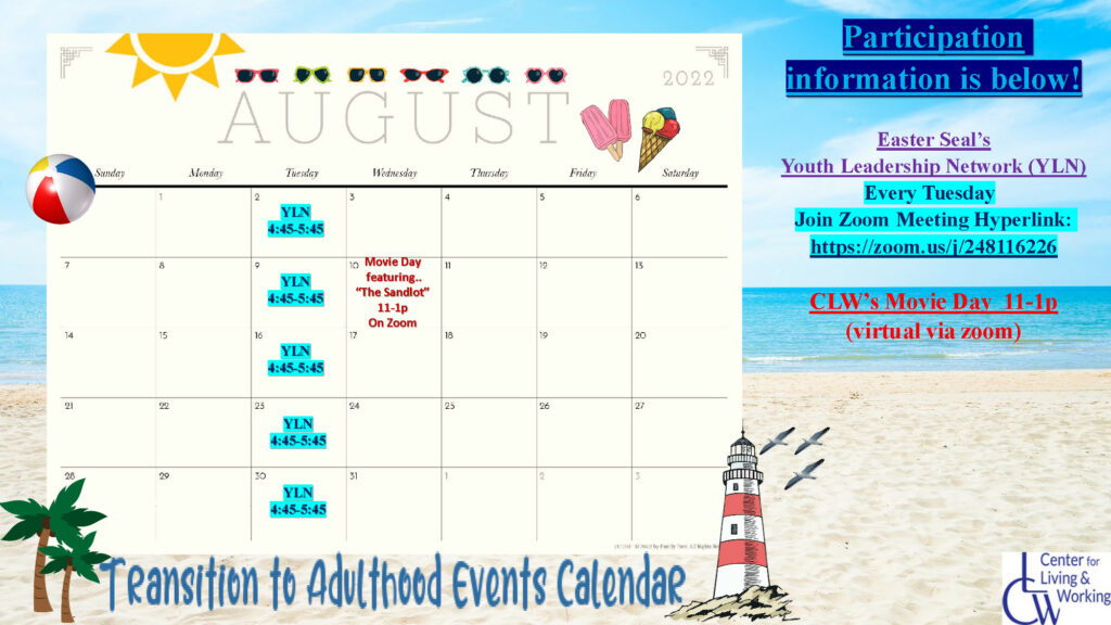 TAP August Calendar