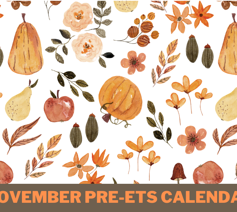 Pre-ETS November Calendar