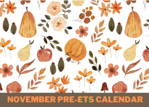 Pre-ETS November Calendar