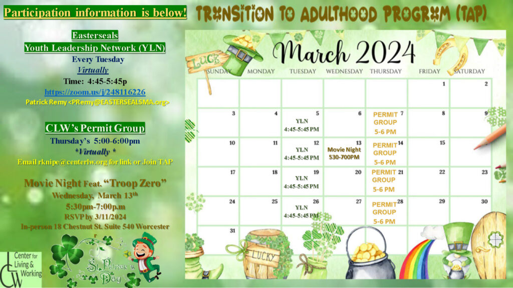 TAP) March 2024 Calendar